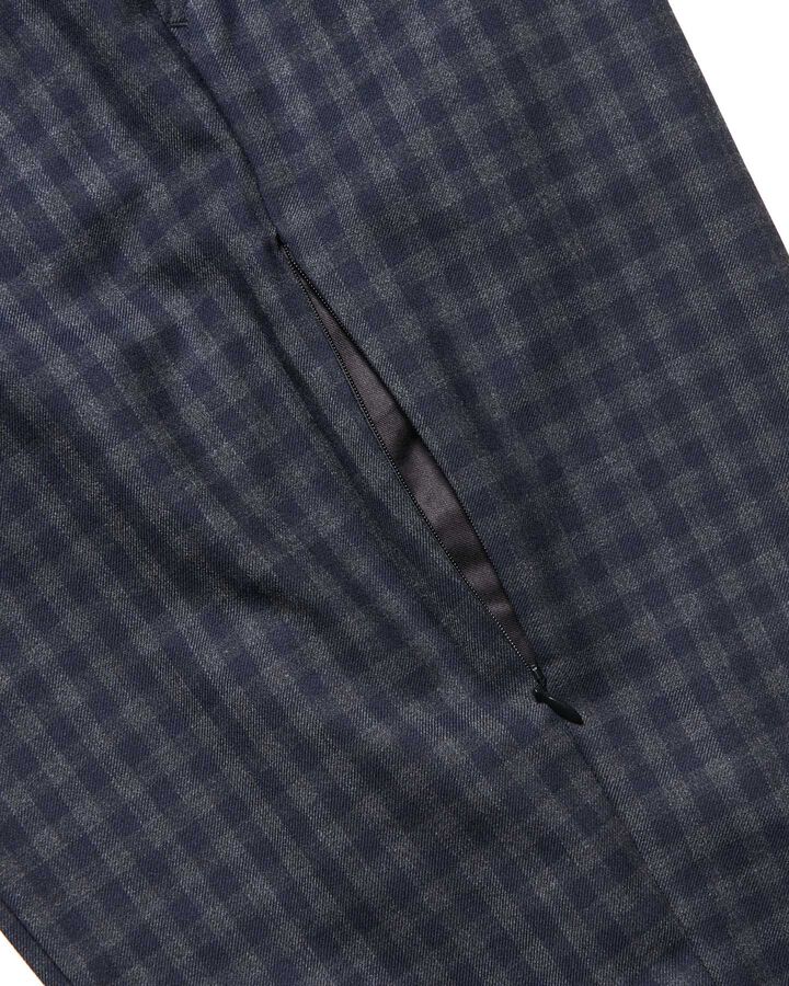 STRETCH WOOL SIDE POCKET TAPERED PANTS,NAVY, medium image number 3