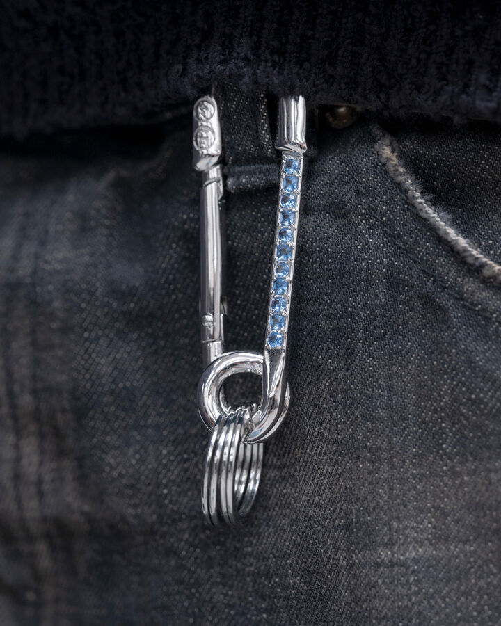 SAFETYPIN ZIRCONIA CARABINER,SILVER, medium image number 5