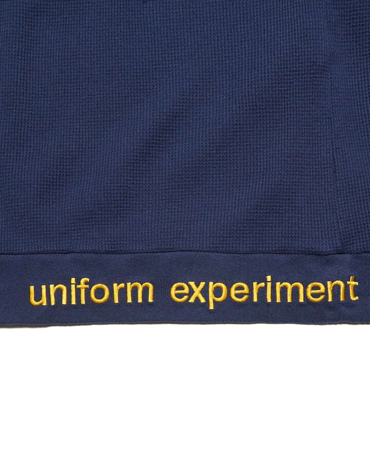 WAFFLE TURTLENECK TOP,NAVY, medium image number 2