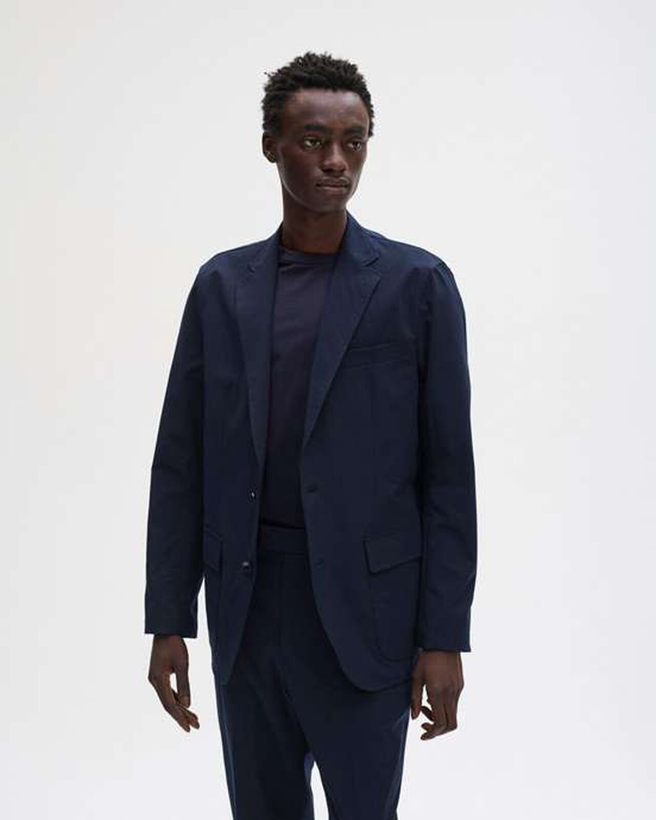 2WAY STRETCH PACKABLE 2BUTTON JACKET,BLACK, large image number 4