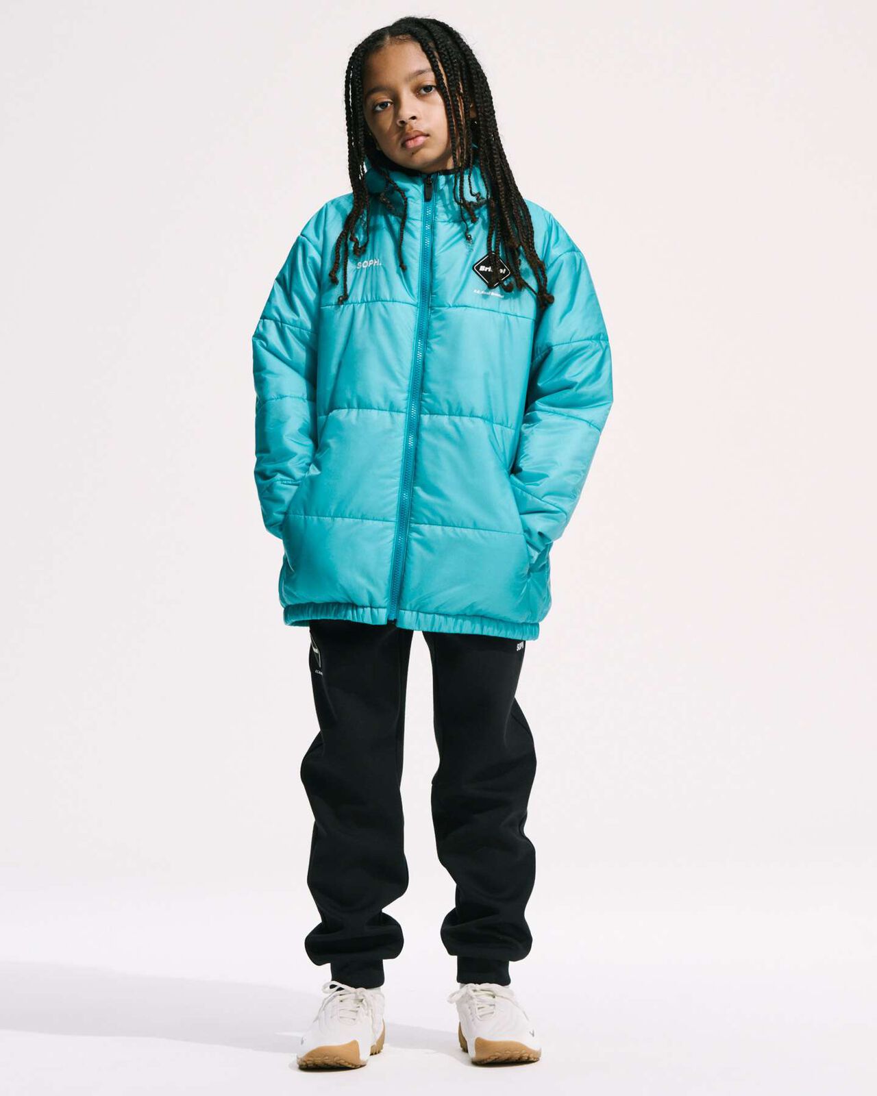 BASIC PADDED HOODED JACKET,TURQUOISE, large image number 2