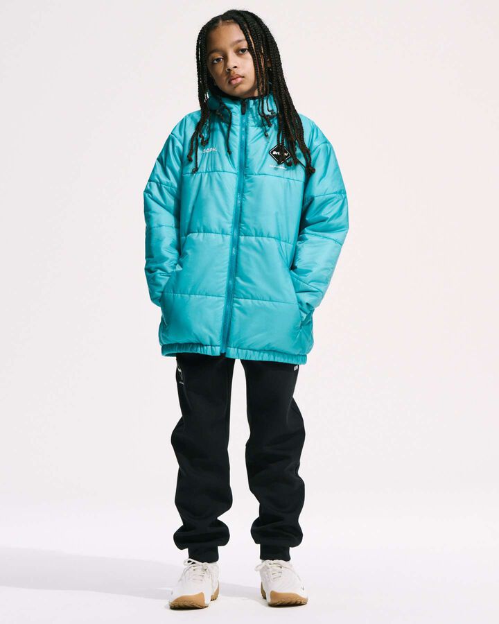 BASIC PADDED HOODED JACKET,TURQUOISE, medium image number 2