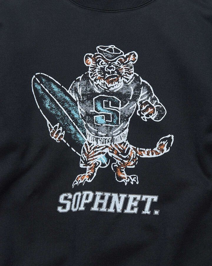 VINTAGE GRAPHIC CREWNECK SWEAT,BLACK, medium image number 2