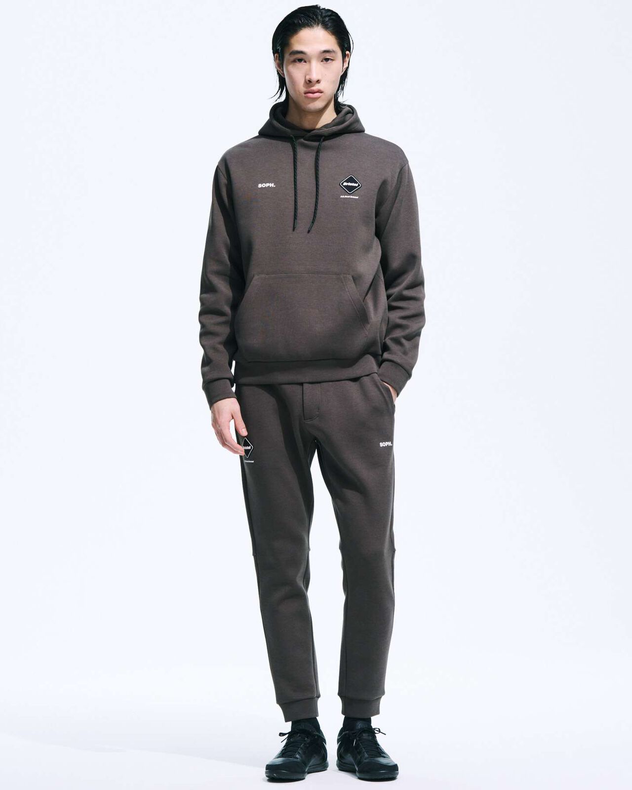 TECH SWEAT PULLOVER HOODIE,GRAY, large image number 4