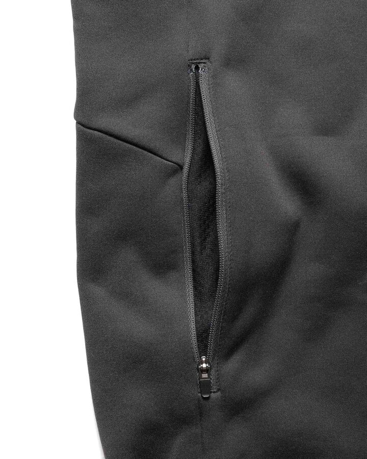 STRETCH FLEECE STAND COLLAR BLOUSON,CHARCOAL GRAY, medium image number 3
