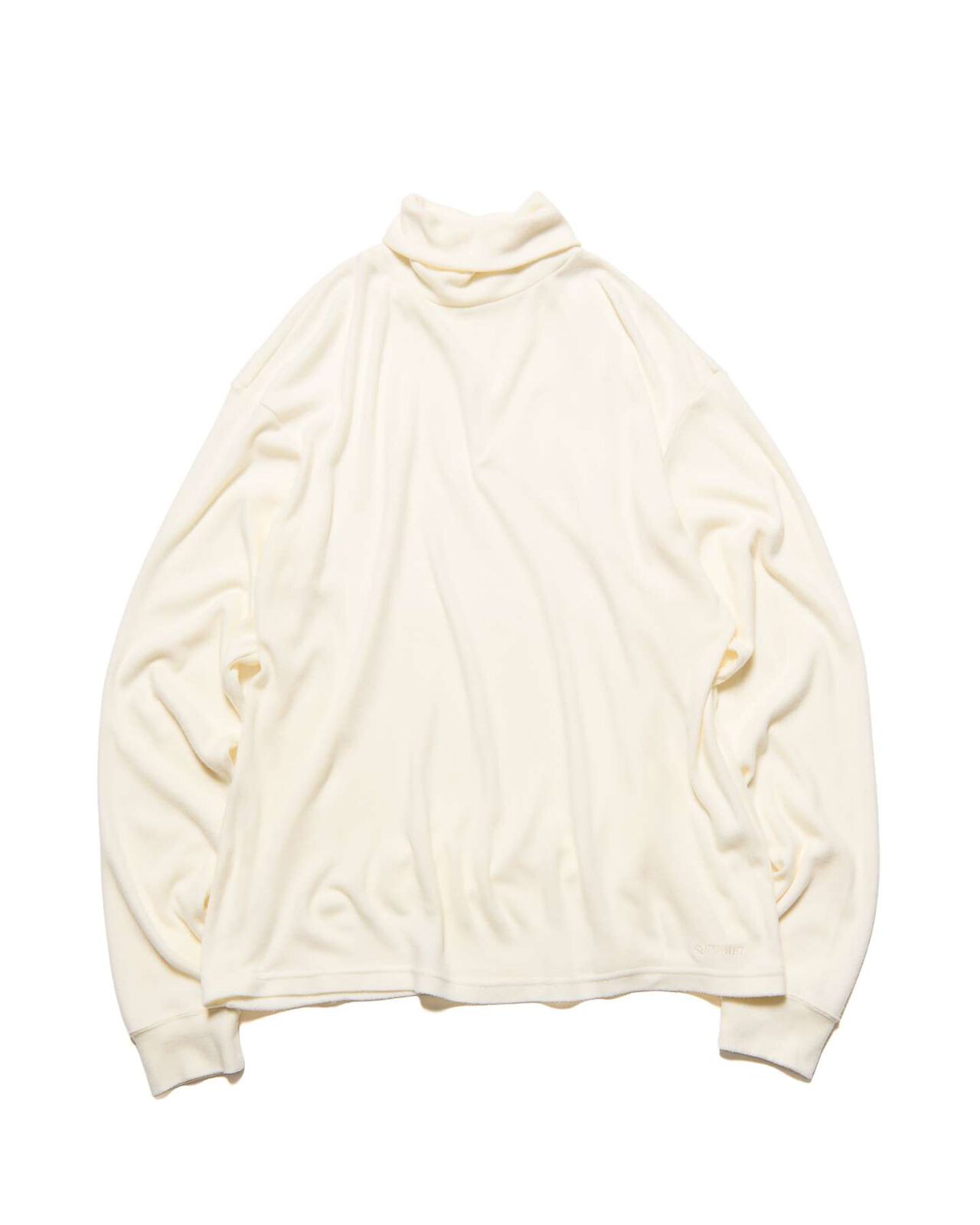 MICRO FLEECE TURTLENECK TOP,OFF WHITE, large image number 0