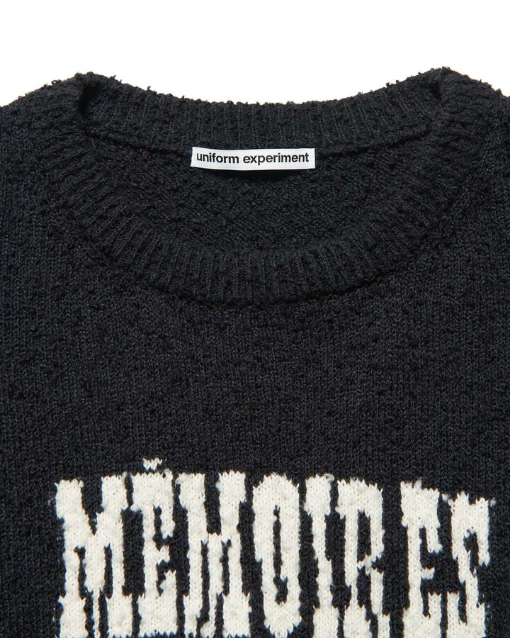 ASGER JORN: MEMOIRES JACQUARD KNIT,BLACK, medium image number 2