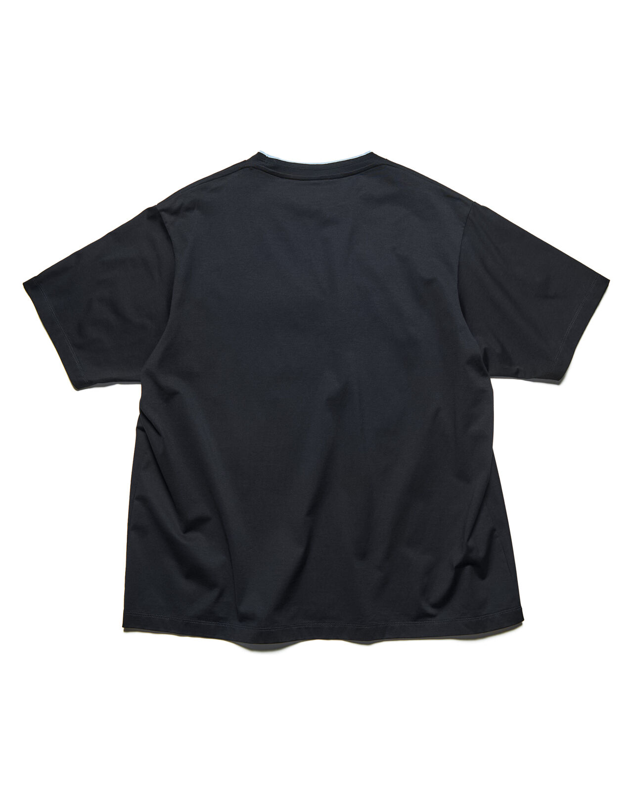 LUSTER COTTON DOUBLE RIB WIDE TEE,BLACK, large image number 1