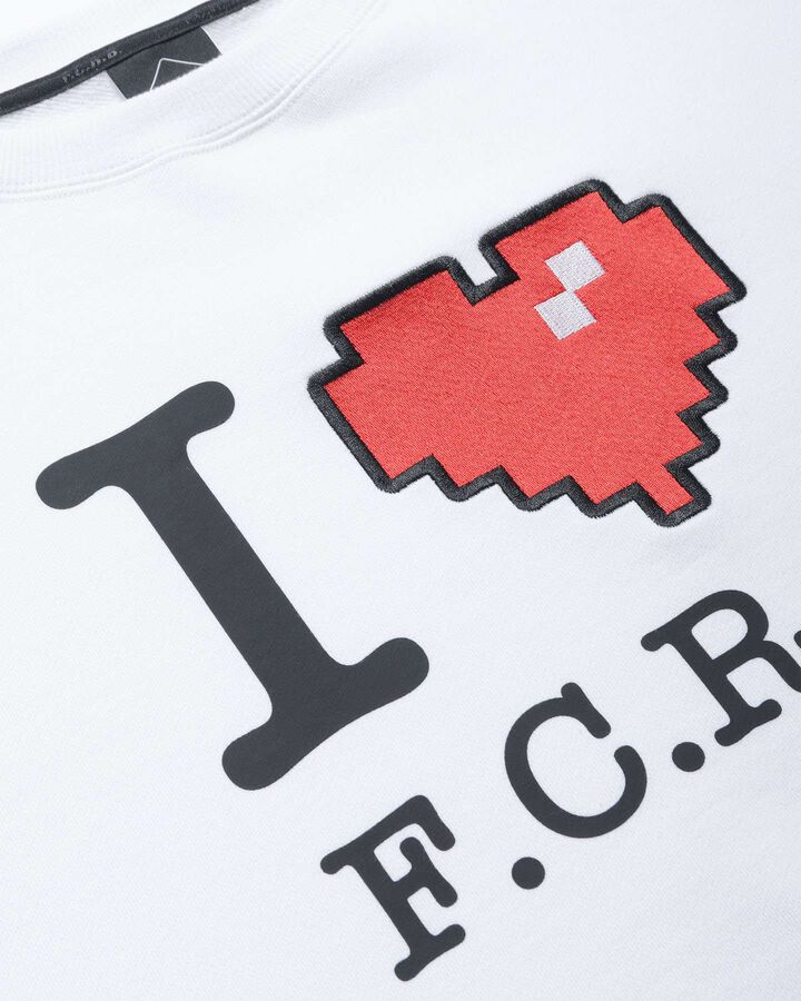 I LOVE F.C.R.B. CREWNECK SWEAT,WHITE, medium image number 1