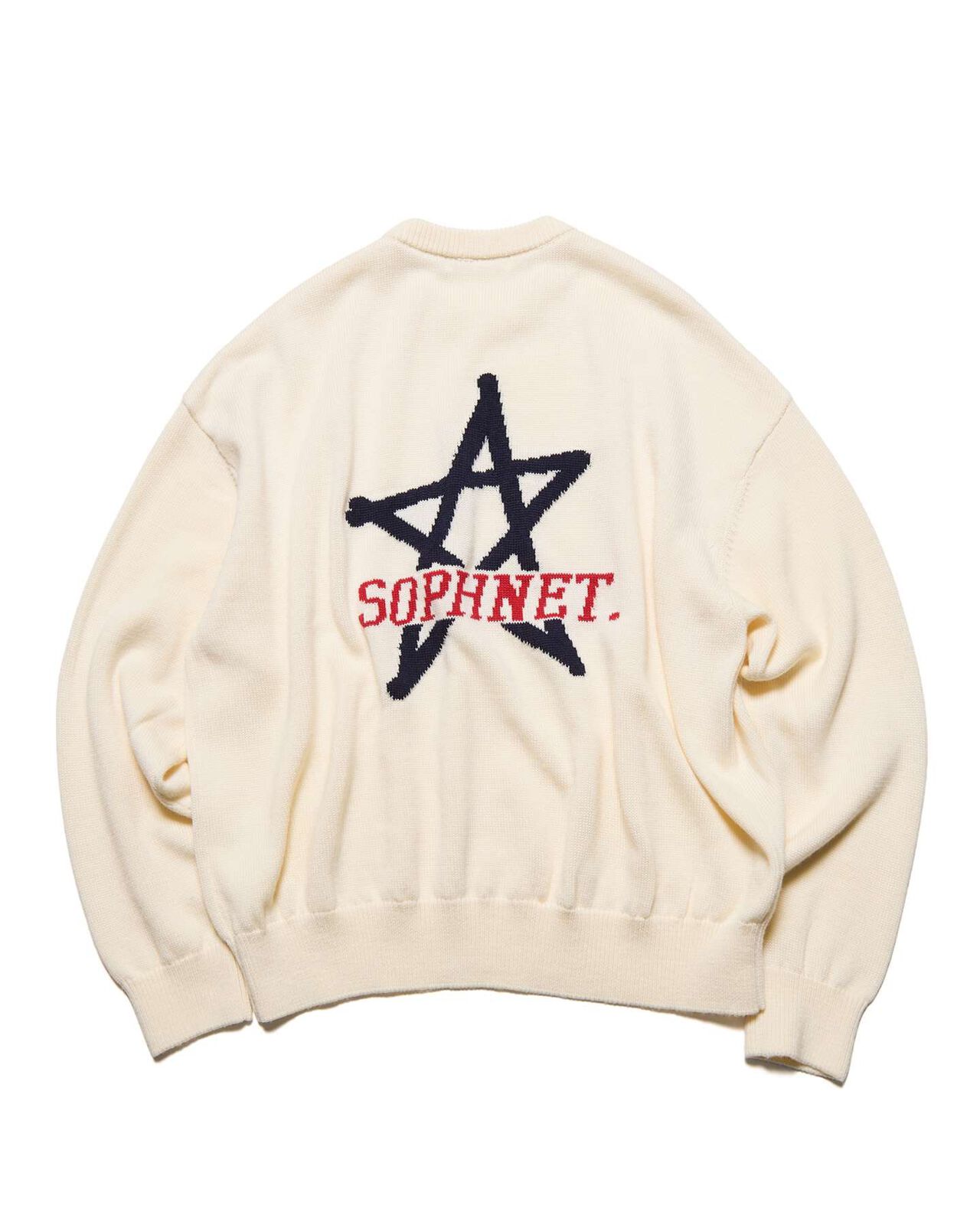 STAR JACQUARD SWEATER,WHITE, large image number 0