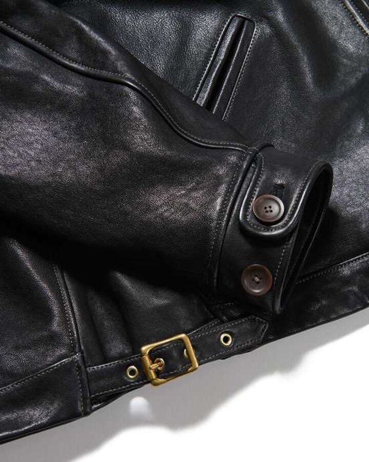 LEATHER BLOUSON,BLACK, medium image number 4