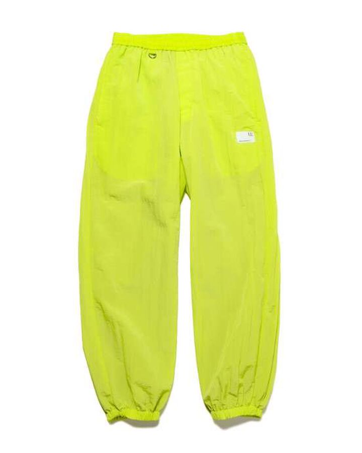 CRYSTAL NYLON LOOSE FIT JOGGER PANTS,YELLOW, medium image number 0