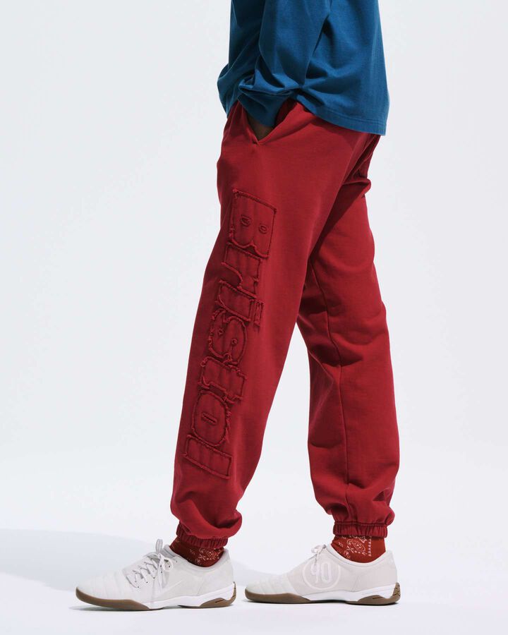 CUT-OFF LOGO SWEAT PANTS,BLACK, medium image number 6