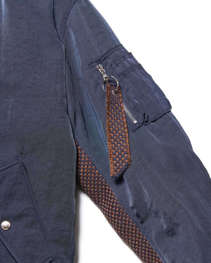 FLIGHT JACKET / Kvadrat Sisu,NAVY, medium image number 3