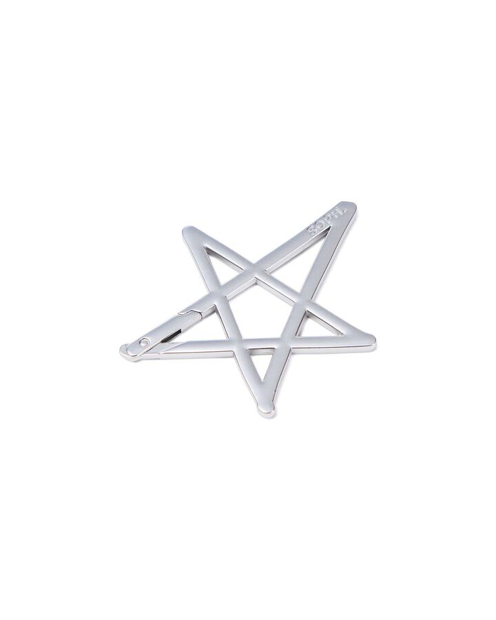 STAR KEYRING,SILVER, medium