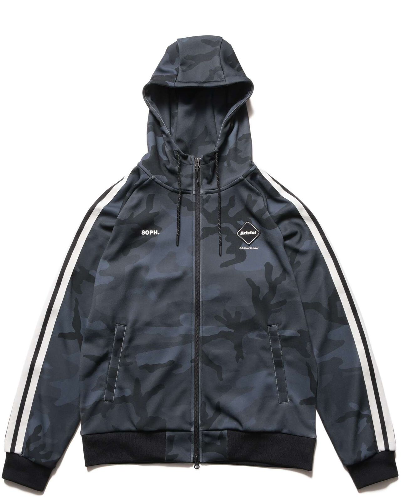 TRAINING TRACK ZIP-UP HOODIE,CAMOUFLAGE, large image number 0