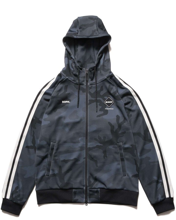 TRAINING TRACK ZIP-UP HOODIE,CAMOUFLAGE, medium