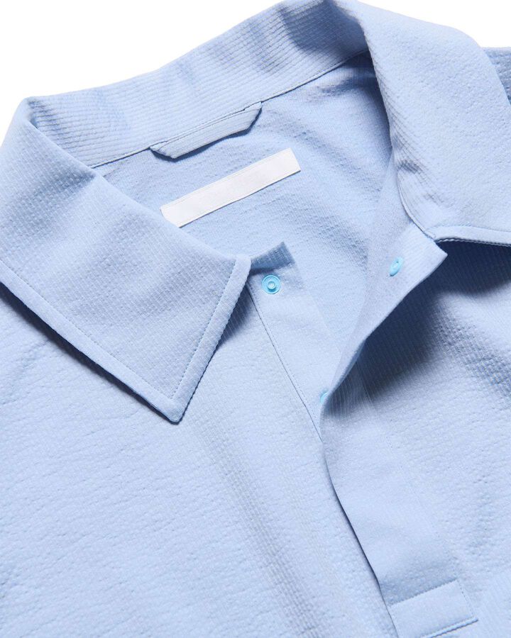 STRETCH SUCKER S/S POLO SHIRT,LIGHT BLUE, medium image number 2