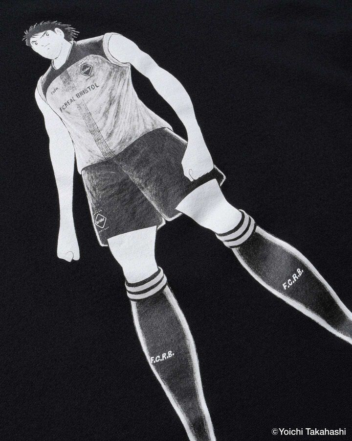 KOJIRO HYUGA ON THE FRONT BAGGY TEE,BLACK, medium image number 2