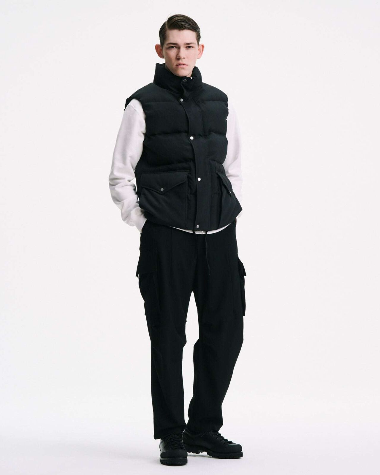 HOLLOW TUSSAH DOWN VEST,SAGE, large image number 8