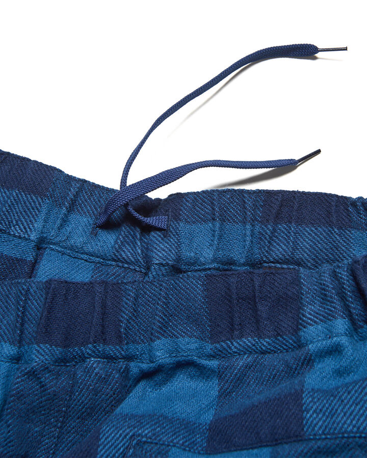 LINE FLANNEL CHECK EASY PANTS,BLUE, medium image number 3