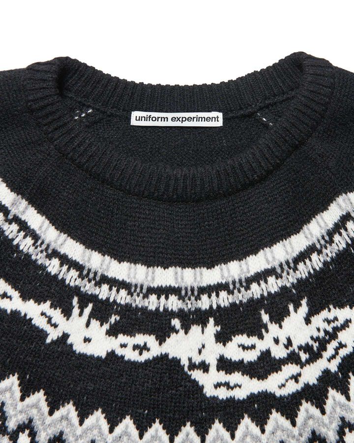ENTANGLED NORDIC SWEATER,BLACK, medium image number 2