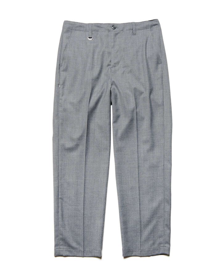 STRETCH WOOL SIDE POCKET TAPERED PANTS,GRAY, medium