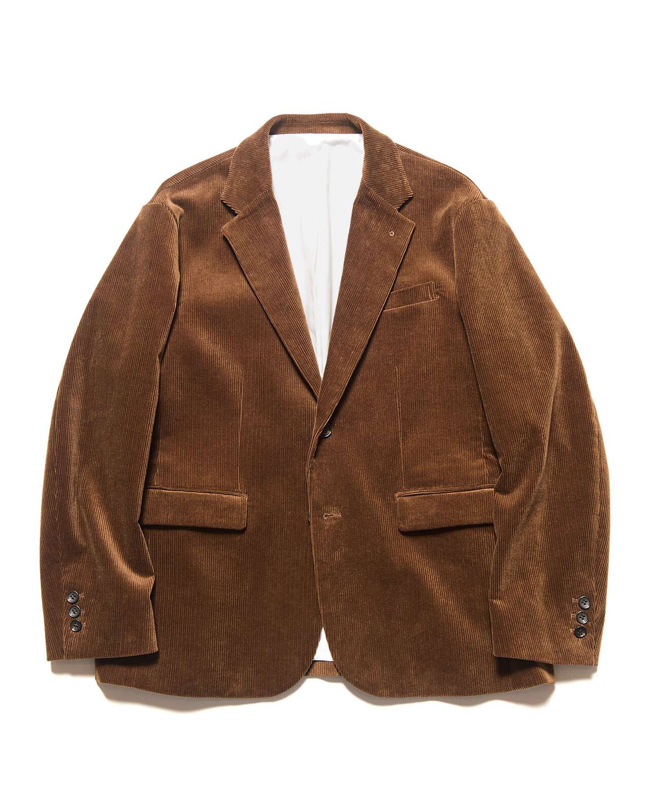 CORDUROY 2-BUTTON JACKET,BROWN, large image number 0