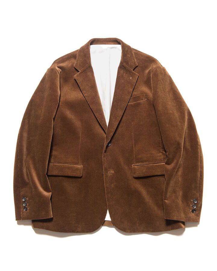 CORDUROY 2-BUTTON JACKET,BROWN, medium