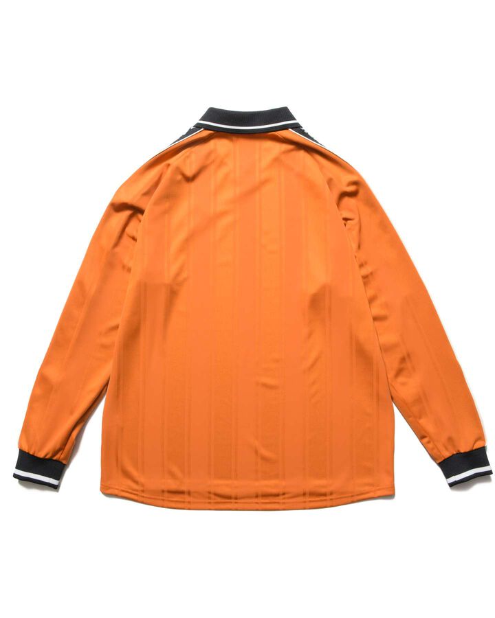 SHADOW WEAVE STRIPE L/S TOP,ORANGE, medium image number 1