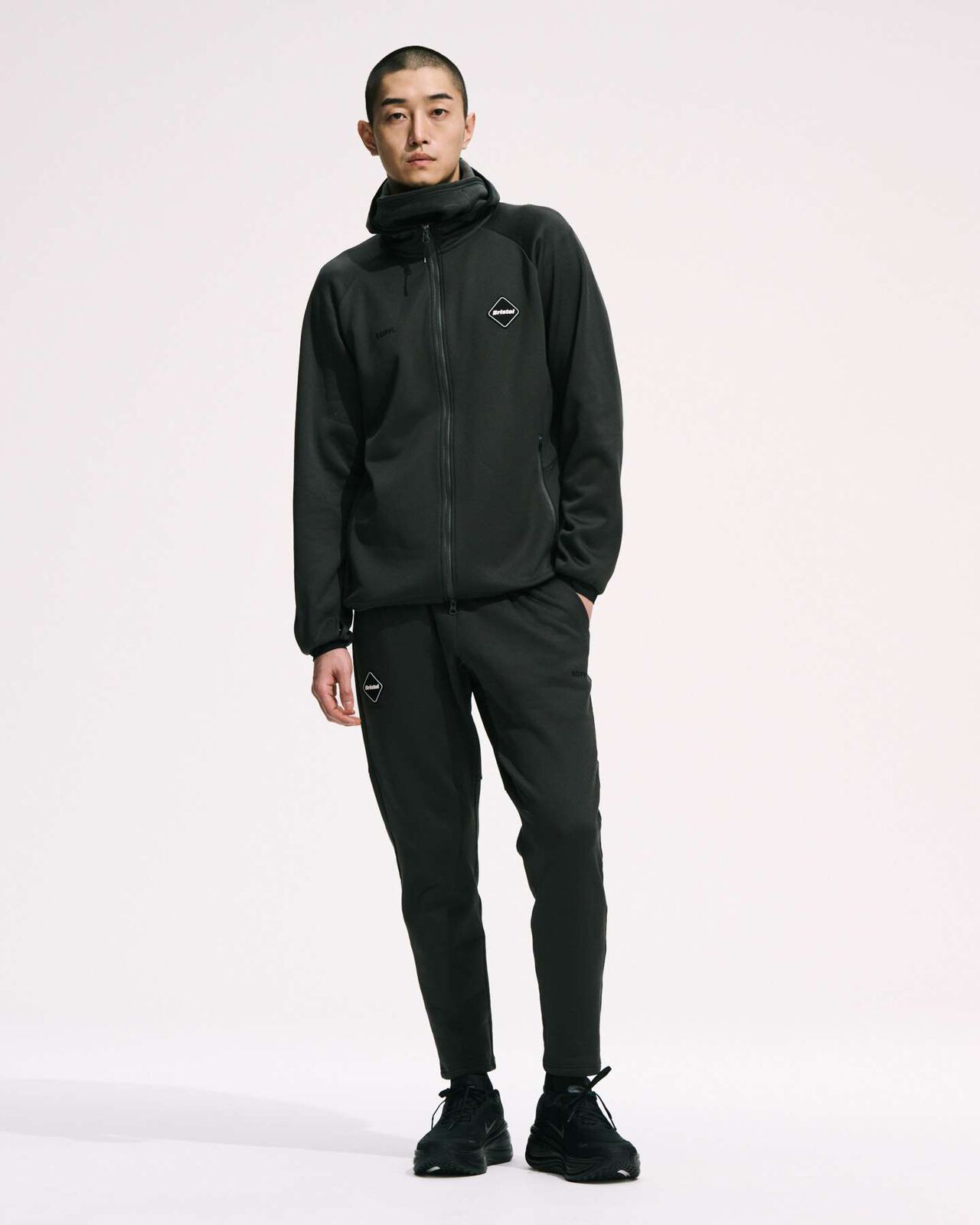 STRETCH FLEECE GAITER HOODIE,LIGHT GRAY, large image number 8
