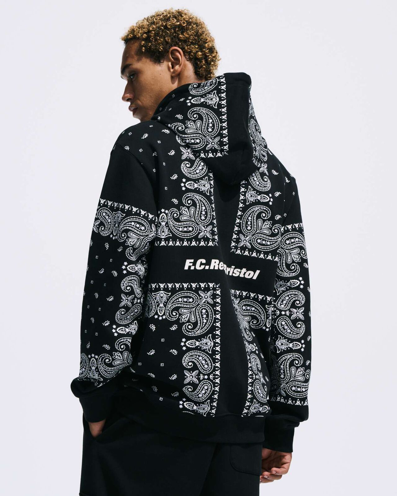 BANDANA SWEAT HOODIE,RED, large image number 4