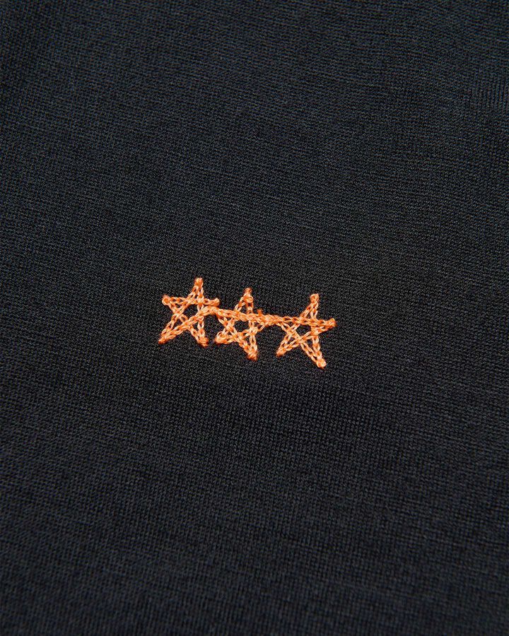 STAR STITCHED WASHABLE SWEATER,BLACK, medium image number 2