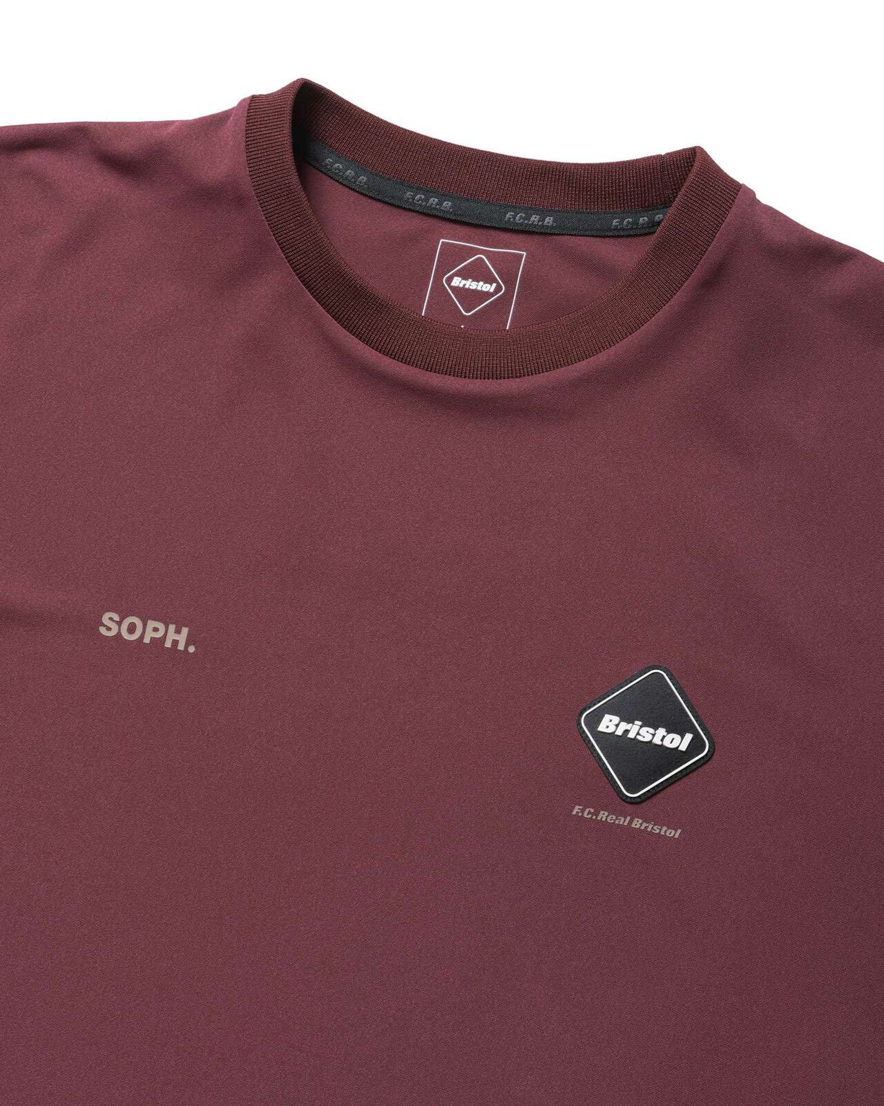 S/S ATHLETIC TOP,BURGUNDY, large image number 2