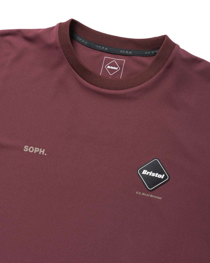 S/S ATHLETIC TOP,BURGUNDY, medium image number 2