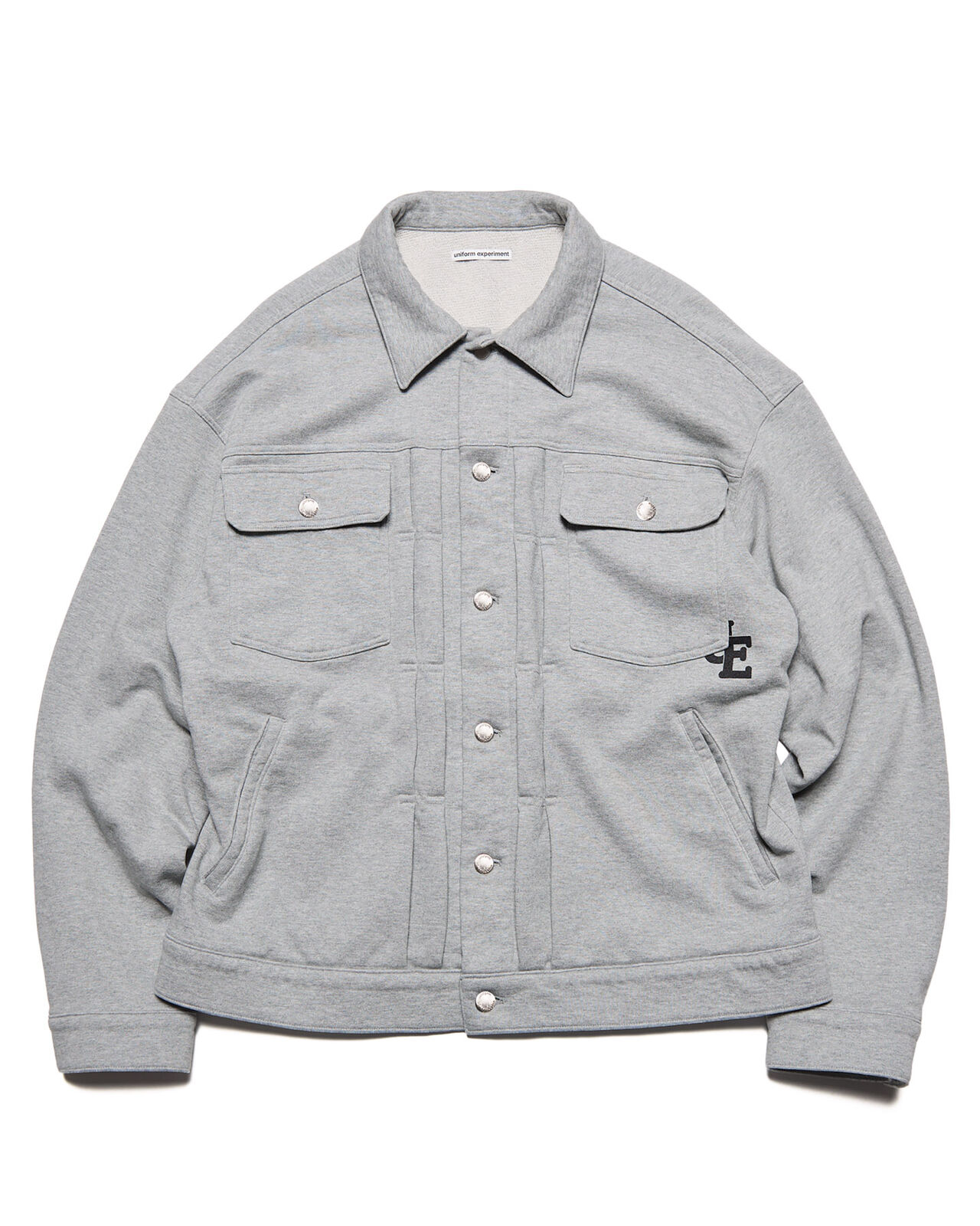 SWEAT TRUCKER JACKET,GRAY, large image number 0