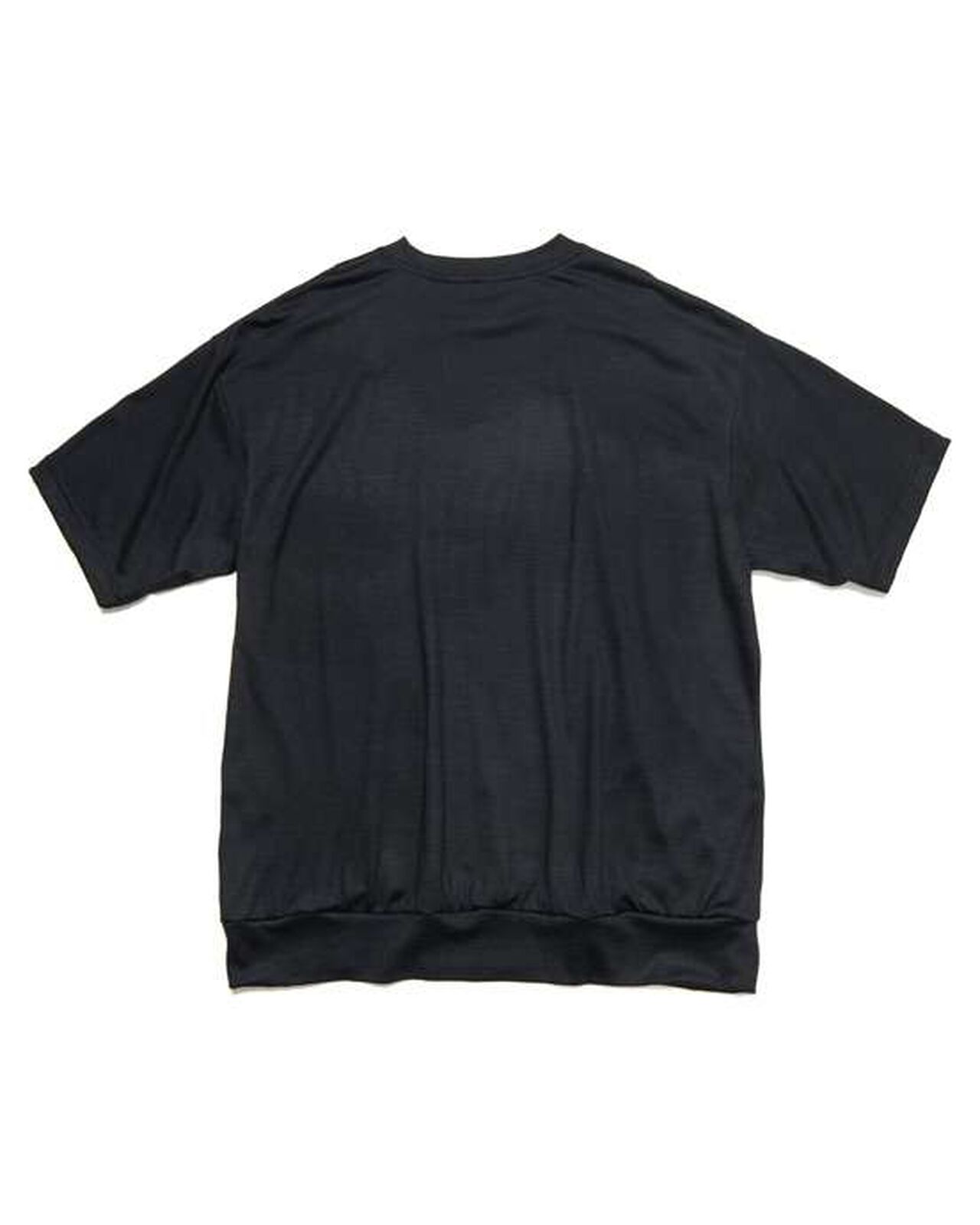 WASHABLE WOOL S/S TOP,BLACK, large image number 1