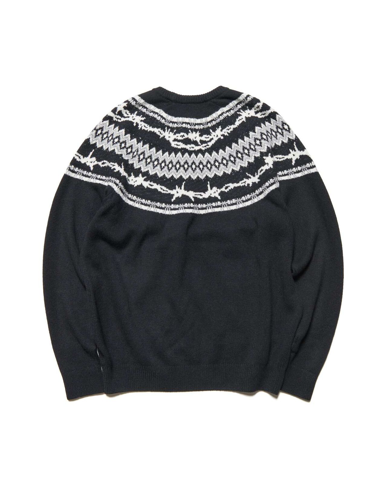 ENTANGLED NORDIC SWEATER,BLACK, large image number 1