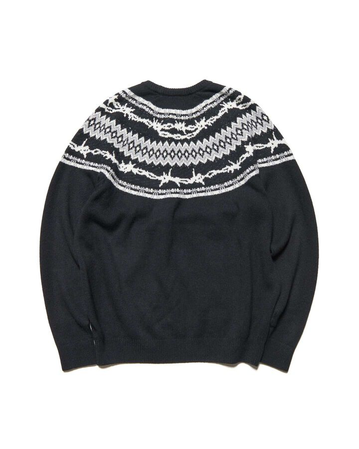 ENTANGLED NORDIC SWEATER,BLACK, medium image number 1