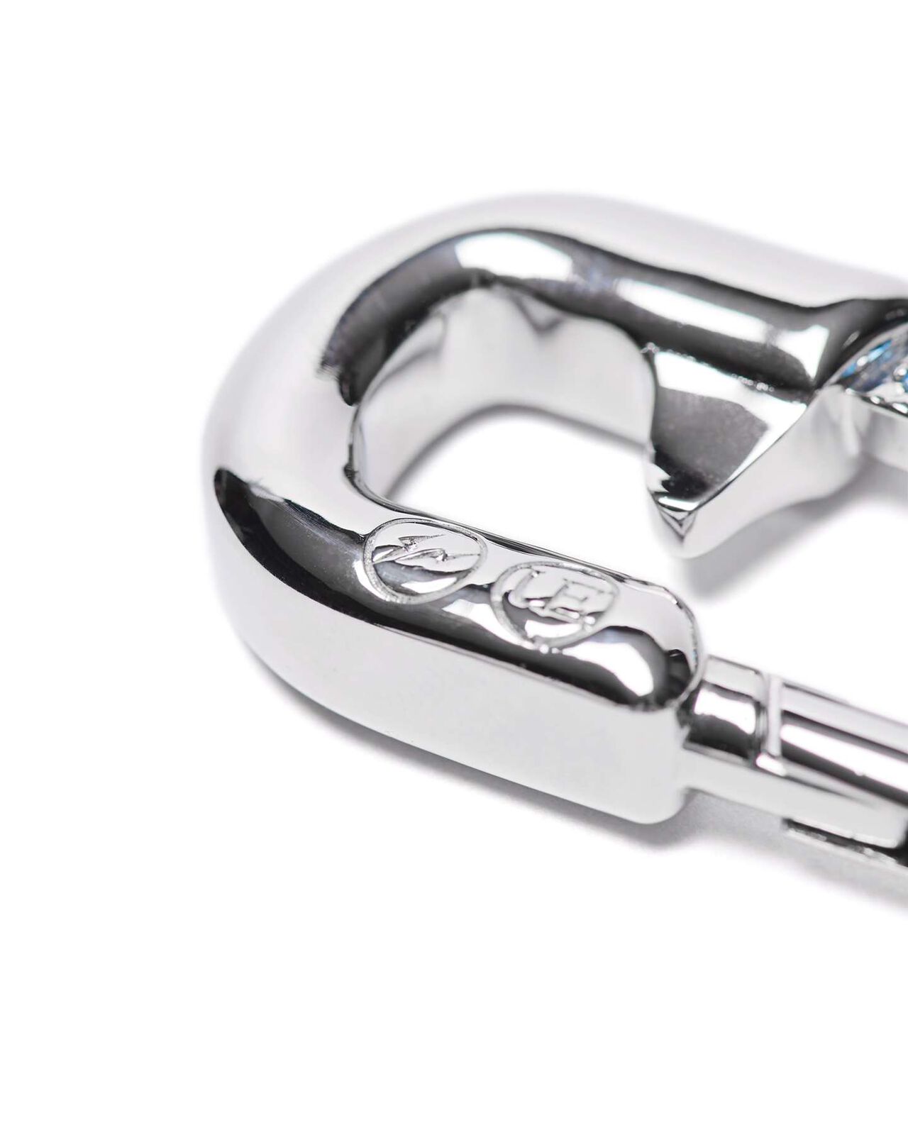 SAFETYPIN ZIRCONIA CARABINER,SILVER, large image number 2