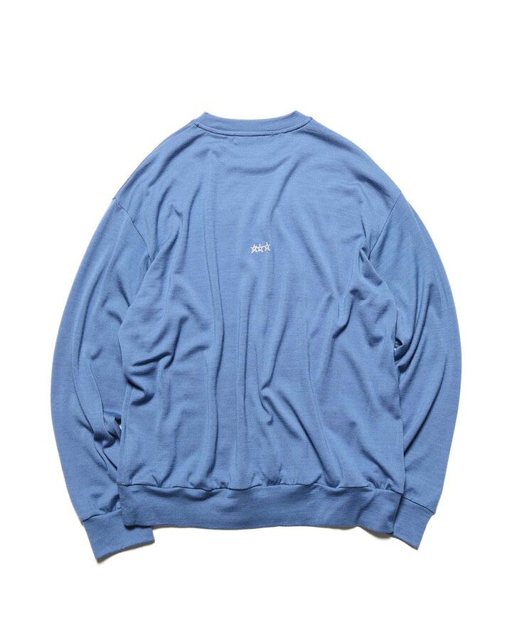 STAR STITCHED WASHABLE SWEATER,BLUE, medium image number 1