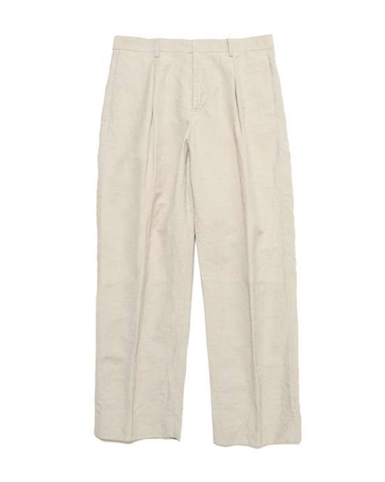 LINEN WOOL 1TUCK SLACKS,BEIGE, large image number 0