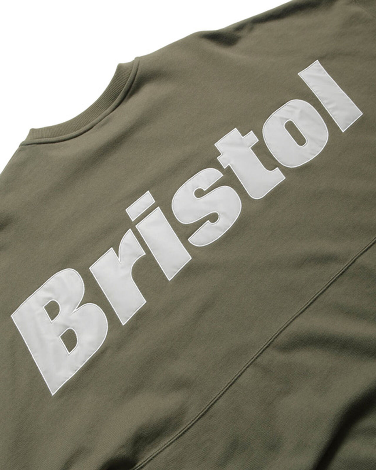 BIG LOGO CREWNECK BAGGY SWEAT,KHAKI, large image number 2