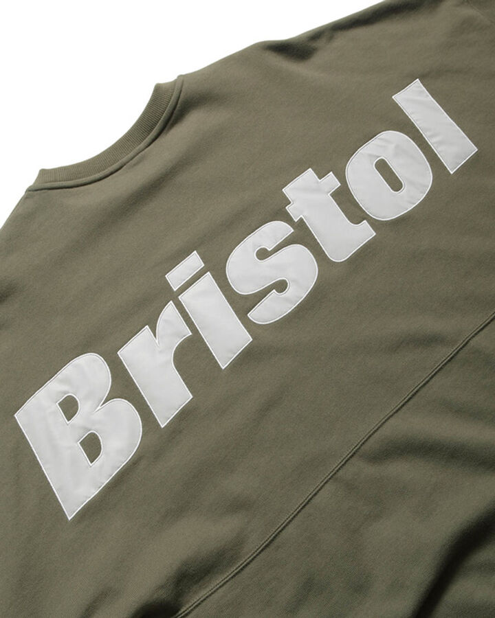 BIG LOGO CREWNECK BAGGY SWEAT,KHAKI, medium image number 2