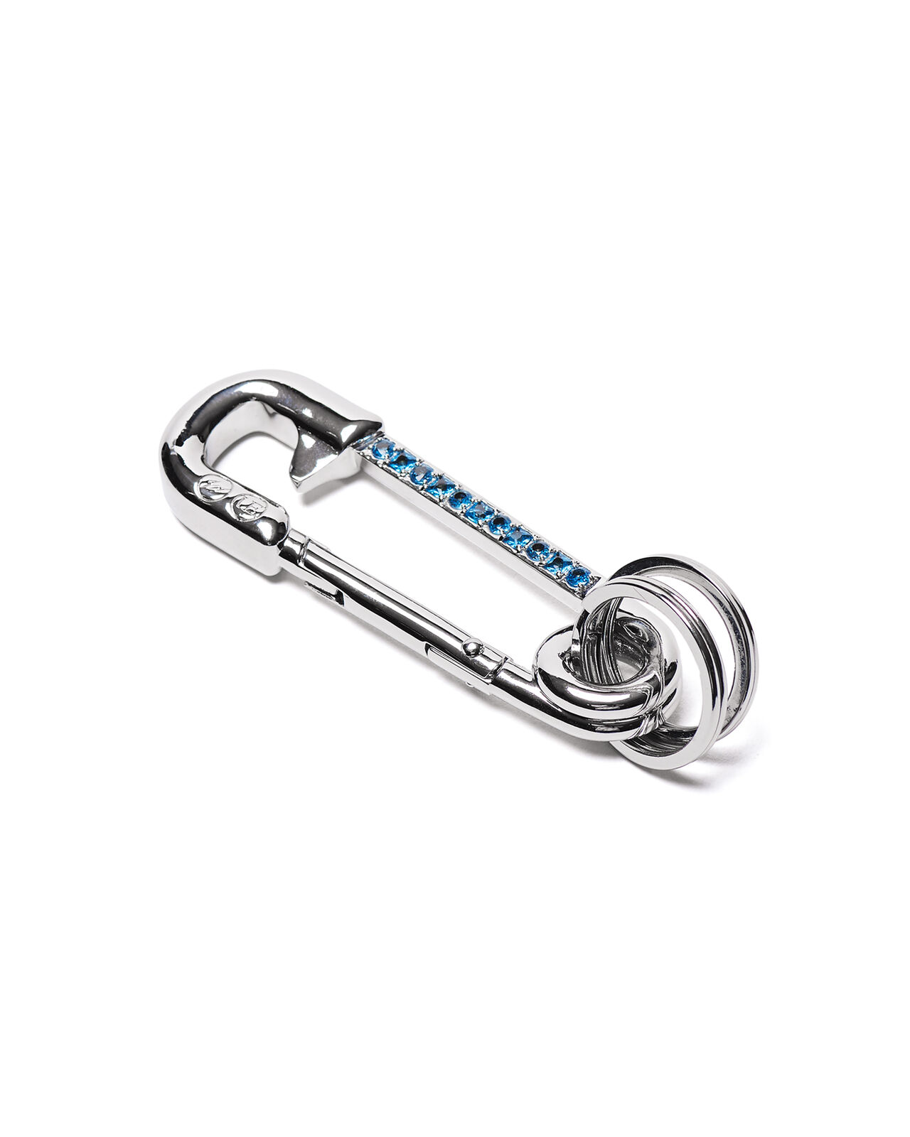 SAFETYPIN ZIRCONIA CARABINER,SILVER, large image number 0
