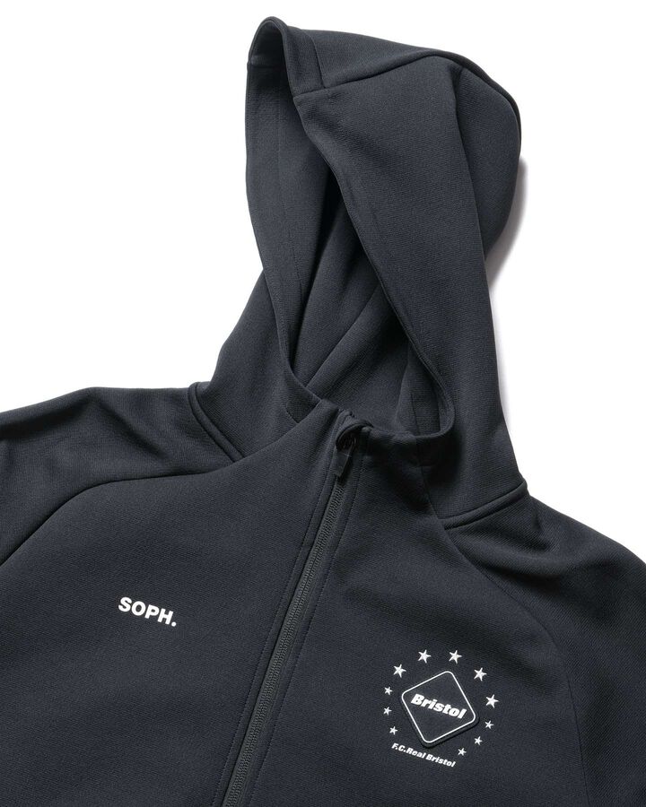 QUARTER KNIT ESSENTIAL ZIP-UP HOODIE,BLACK, medium image number 2