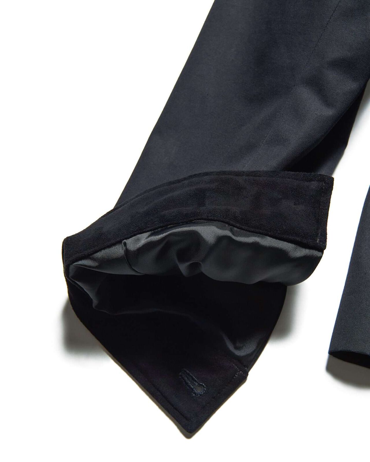 LEATHER COLLAR COVERALL,BLACK, large image number 4