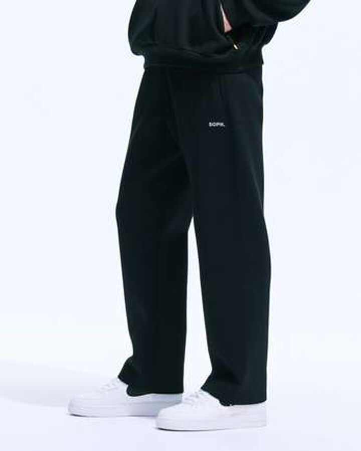 TECH SWEAT TEAM FLAT HEM BAGGY PANTS,OFF WHITE, medium image number 4