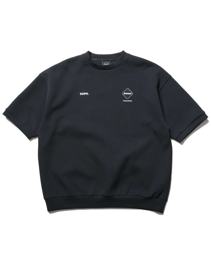 TECH SWEAT S/S CREWNECK TOP,BLACK, medium