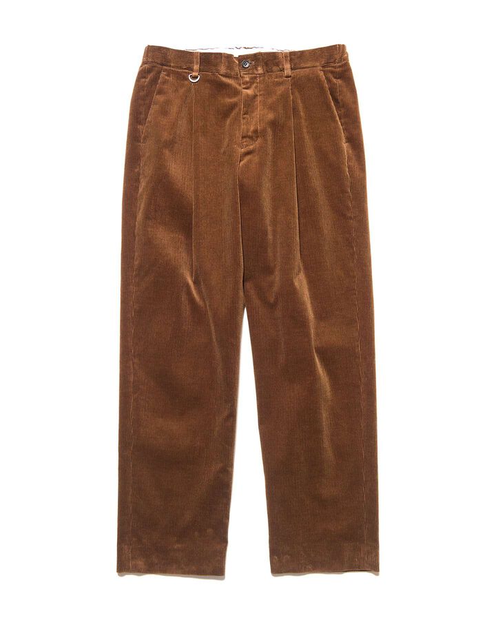 CORDUROY SHIRRING SLACKS,BROWN, medium